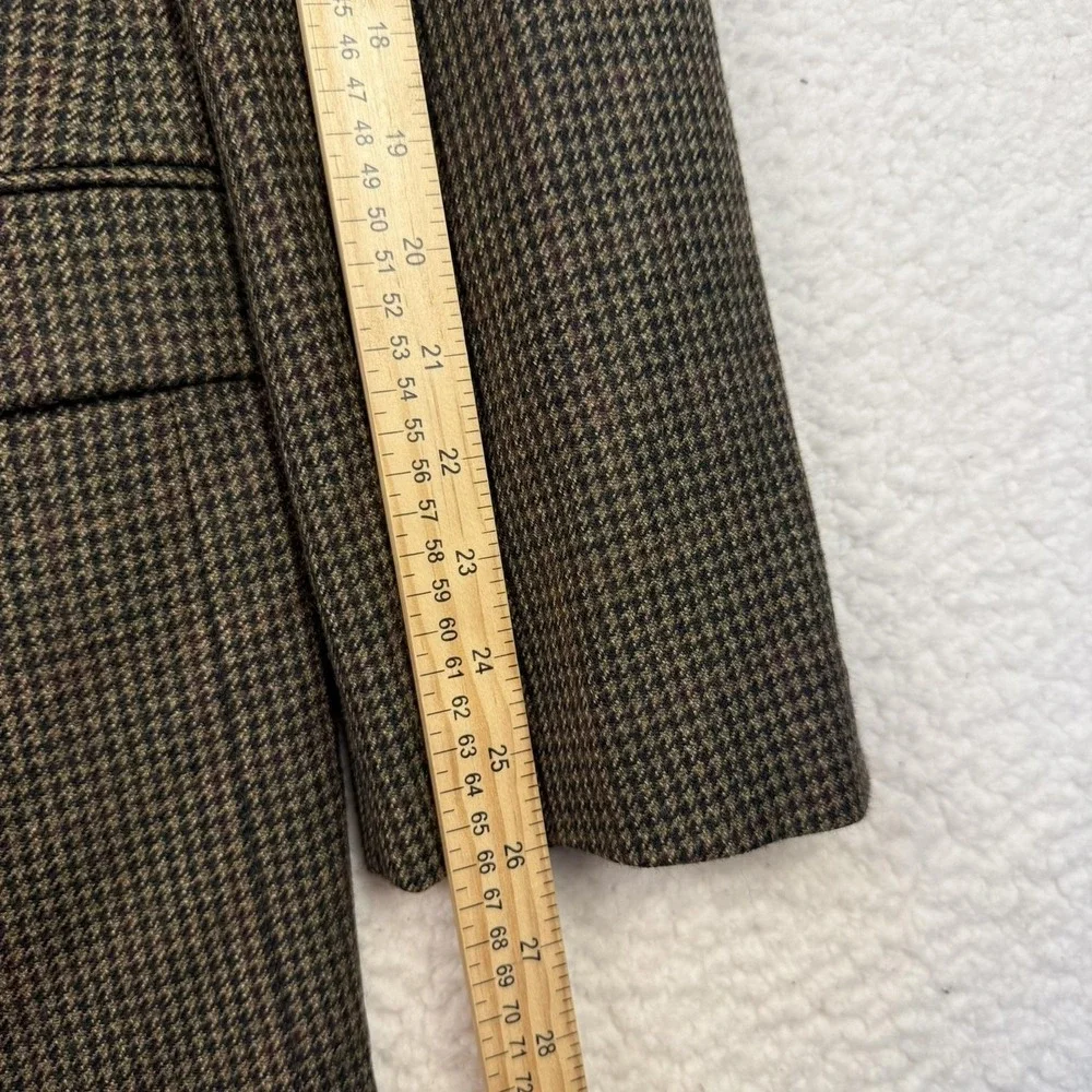Lauren Ralph Lauren Blazer‎ Mens 42L Brown Houndstooth Wool Two Button Jacket